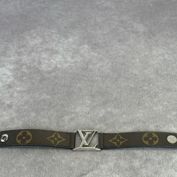 Louis Vuitton Bracelet Hockenheim Brown Black Monogram Macassar M6141 Canvas - Picture 7 of 15